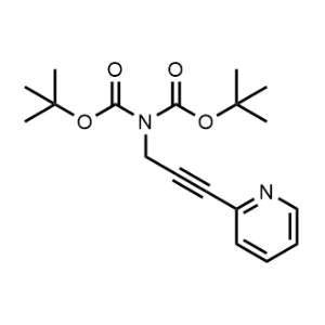 1,3-Bis(1,1-dimethylethyl) 2-[3-(2-pyridinyl)-2-propyn-1-yl]imidodicarbonate Structure