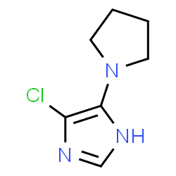 1H-Imidazole,4-chloro-5-(1-pyrrolidinyl)- (9CI) structure