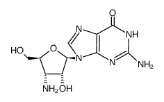 3'-amino-3'-deoxyguanosine structure