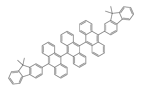 9,10-bis[10-(9,9-dimethylfluoren-2-yl)anthracen-9-yl]anthracene结构式