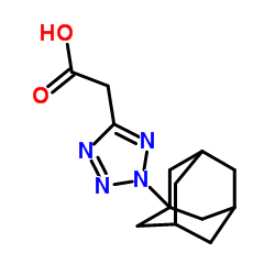 (2-ADAMANTAN-1-YL-2H-TETRAZOL-5-YL)-ACETIC ACID Structure