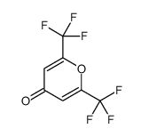 4H-Pyran-4-one, 2,6-bis(trifluoromethyl) Structure