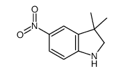 3,3-二甲基-5-硝基-2,3-二氢-1H-吲哚结构式