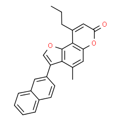 4-methyl-3-naphthalen-2-yl-9-propylfuro[2,3-f]chromen-7-one structure