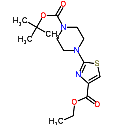 Ethyl 2-(4-(tert-butoxycarbonyl)piperazin-1-yl)thiazole-4-carboxylate picture