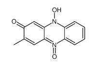 10-hydroxy-3-methyl-5-oxidophenazin-5-ium-2-one Structure