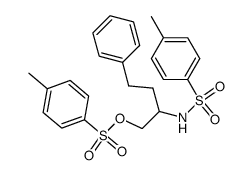 4-methylbenzenesulfonic acid, 2-[[(4-methylphenyl)sulfonyl]amino]-4-phenylbutyl ester Structure