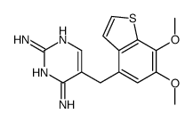 5-[(6,7-dimethoxy-1-benzothiophen-4-yl)methyl]pyrimidine-2,4-diamine Structure