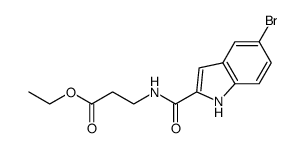 3-[(5-Bromo-1H-indole-2-carbonyl)-amino]-propionic acid ethyl ester Structure