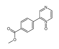 methyl 4-(1-oxidopyrazin-1-ium-2-yl)benzoate结构式