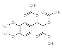 methyl 2,3-diacetyloxy-3-(3,4-dimethoxyphenyl)propanoate structure