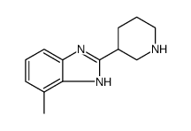 1H-Benzimidazole, 7-methyl-2-(3-piperidinyl) Structure