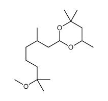 2-(6-methoxy-2,6-dimethylheptyl)-4,4,6-trimethyl-1,3-dioxane Structure