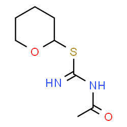 1-acetyl-2-(tetrahydro-2H-pyran-2-yl)isothiourea结构式