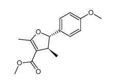 (4S,5S)-5-(4-Methoxy-phenyl)-2,4-dimethyl-4,5-dihydro-furan-3-carboxylic acid methyl ester Structure