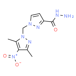 1-(3,5-DIMETHYL-4-NITRO-PYRAZOL-1-YLMETHYL)-1 H-PYRAZOLE-3-CARBOXYLIC ACID HYDRAZIDE structure