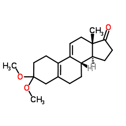 3,3-Dimethoxyestra-5(10),9(11)-dien-17-one Structure