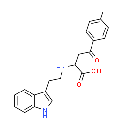 4-(4-FLUOROPHENYL)-2-([2-(1H-INDOL-3-YL)ETHYL]AMINO)-4-OXOBUTANOIC ACID结构式