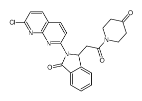 2-(7-chloro-1,8-naphthyridin-2-yl)-3-[2-oxo-2-(4-oxopiperidin-1-yl)ethyl]-3H-isoindol-1-one Structure