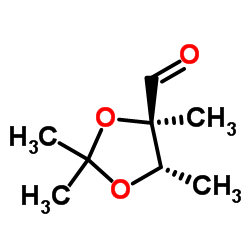 1,3-Dioxolane-4-carboxaldehyde, 2,2,4,5-tetramethyl-, (4R-trans)- (9CI)结构式