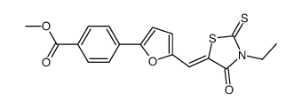 methyl 4-[5-[(3-ethyl-4-oxo-2-sulfanylidene-1,3-thiazolidin-5-ylidene)methyl]furan-2-yl]benzoate Structure