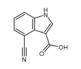 4-cyano-1H-indole-3-carboxylic acid结构式