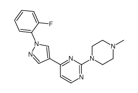 4-[1-(2-Fluorophenyl)-1H-pyrazol-4-yl]-2-(4-methyl-1-piperazinyl) pyrimidine Structure