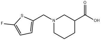 1-[(5-Fluorothien-2-yl)methyl]piperidine-3-carboxylic acid结构式