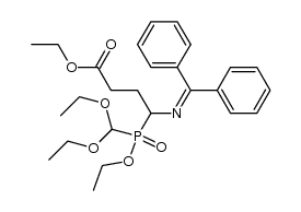 ethyl 1-(benzhydrylideneamino)-3-ethoxycarbonylpropyl(diethoxymethyl)phosphinate结构式