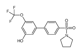 3-(4-pyrrolidin-1-ylsulfonylphenyl)-5-(trifluoromethoxy)phenol Structure