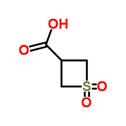 3-硫杂环丁烷羧酸,1,1-二氧化物结构式