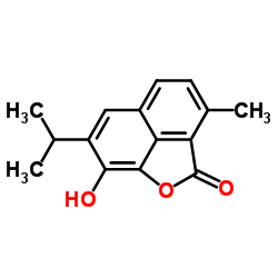 8-Hydroxy-7-isopropyl-3-methyl-2H-naphtho[1,8-bc]furan-2-one Structure