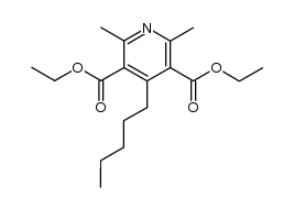 diethyl 2,6-dimethyl-4-n-pentylpyridine-3,5-dicarboxylate结构式