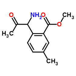 Methyl 2-(1-amino-2-oxopropyl)-5-methylbenzoate structure