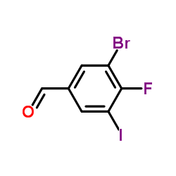 3-Bromo-4-fluoro-5-iodobenzaldehyde Structure