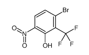 3-bromo-6-nitro-2-(trifluoromethyl)phenol结构式