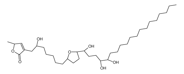 (2S)-4-[(2R)-2-hydroxy-7-[(5S)-5-[(1S,4R,5R)-1,4,5-trihydroxynonadecyl]oxolan-2-yl]heptyl]-2-methyl-2H-furan-5-one结构式