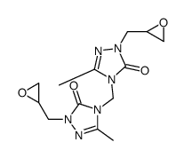 5-methyl-4-[[3-methyl-1-(oxiran-2-ylmethyl)-5-oxo-1,2,4-triazol-4-yl]methyl]-2-(oxiran-2-ylmethyl)-1,2,4-triazol-3-one结构式