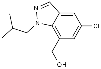 1H-Indazole-7-methanol, 5-chloro-1-(2-methylpropyl)-结构式