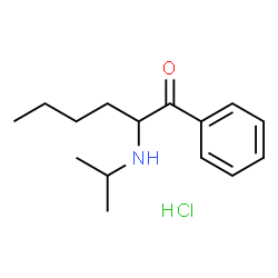 α-Isopropylaminohexanophenone (hydrochloride)结构式