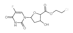 b-D-erythro-Pentofuranuronic acid,1,2-dideoxy-1-(5-fluoro-3,4-dihydro-2,4-dioxo-1(2H)-pyrimidinyl)-,2-chloroethyl ester picture