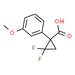 2,2-difluoro-1-(3-methoxyphenyl)cyclopropane-1-carboxylic acid structure