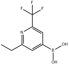 2-Ethyl-6-(trifluoromethyl)pyridine-4-boronic acid structure