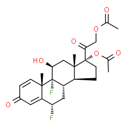 6alpha,9-difluoro-11beta,17,21-trihydroxypregna-1,4-diene-3,20-dione 17,21-di(acetate) Structure