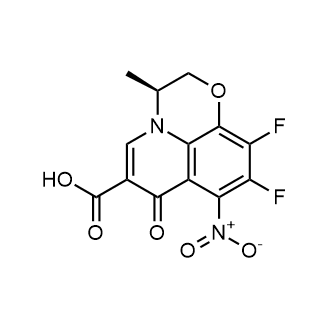 (S)-9,10-difluoro-3-methyl-8-nitro-7-oxo-2,3-dihydro-7H-[1,4]oxazino[2,3,4-ij]quinoline-6-carboxylic acid Structure