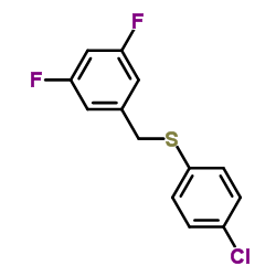 1-([(4-CHLOROPHENYL)THIO]METHYL)-3,5-DIFLUOROBENZENE Structure