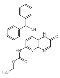 Carbamic acid,[8-[(diphenylmethyl)amino]-1,2-dihydro-2-oxopyrido[2,3-b]pyrazin-6-yl]-, ethylester (9CI)结构式