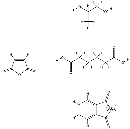 丙二醇与己二酸、邻苯二甲酸酐和顺丁烯二酸酐的聚合物结构式