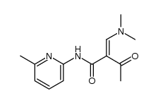 2-(N,N-dimethylaminomethylene)-3-oxobutanoic acid N-(6'-methylpyridyl-2')amide Structure