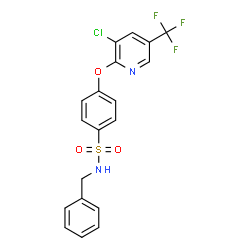 N-BENZYL-4-([3-CHLORO-5-(TRIFLUOROMETHYL)-2-PYRIDINYL]OXY)BENZENESULFONAMIDE结构式